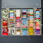 Colorful Embroidery Thread in Clear Compartment Case