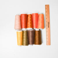 Orange + Brown Thread Bundle - 9 Cones