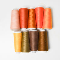 Orange + Brown Thread Bundle - 9 Cones