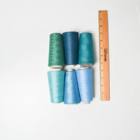 Teal + Blue Thread - 6 Cones