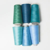 Teal + Blue Thread - 6 Cones