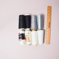 Black, Gray + White Thread - 8 Cones