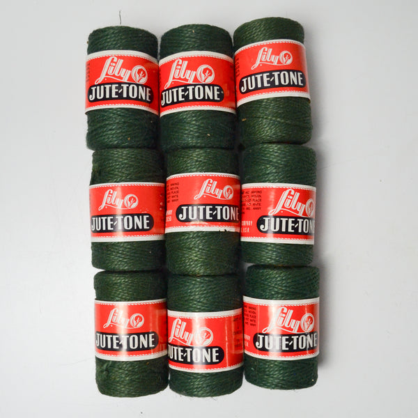 Dark Green Lily Jute-Tone Macrame Cord - 9 Spools