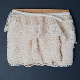 Off-White Scalloped Floral Lace Trim - 8 Yards
