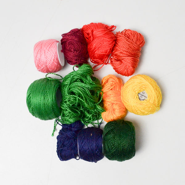 Rainbow Perle Cotton Thread Bundle