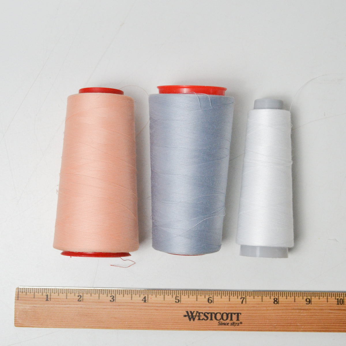 Pink, Gray + White Thread - 3 Spools – Make & Mend