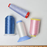 Blue, White + Pink Thread - 4 Spools