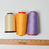 Tan, Orange + Purple Thread