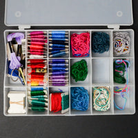 Embroidery Floss + Cardboard Bobbins in Compartment Case