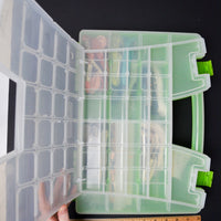 Perle Cotton Embroidery Floss in Green Compartment Case
