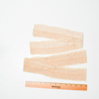 Beige + Glass Beaded Mesh Net Trim Remnants