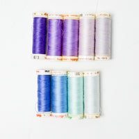 Purple + Blue Mettler 40 wt. Cotton Thread Bundle - 9 Spools