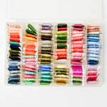 Embroidery Thread in Clear Compartment Case
