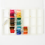 Embroidery Thread in Clear Compartment Case