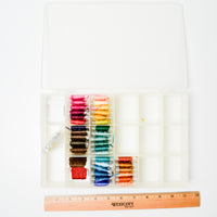 Embroidery Thread in Clear Compartment Case