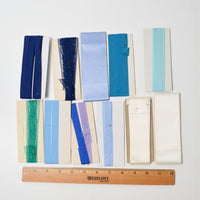 Blue, Green + White Ribbon + Hem Facing Bundle