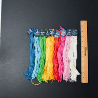 Rainbow Planet Earth Fiber Non-Strandable Silk Needlework Thread - 9 Colors