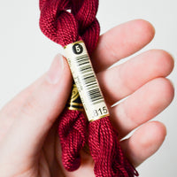 DMC Pearl Cotton Floss 815 Medium Garnet - 1 Skein