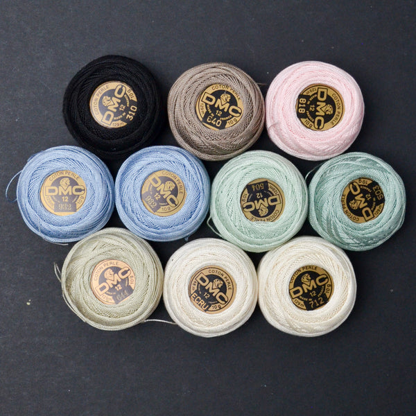 Pastel DMC Pearl Cotton Thread Bundle - 10 Spools