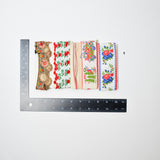 Woven Red + Floral Fabric Trim Bundle
