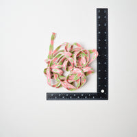 Pink, White + Green Woven Floral Trim