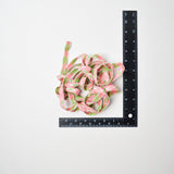 Pink, White + Green Woven Floral Trim