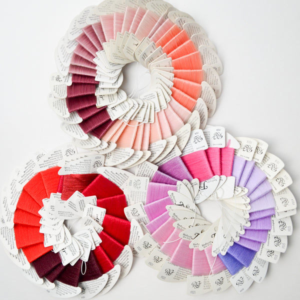 Pink, Purple + Red Rainbow Gallery Flair Tubular Needlepoint Ribbon Bundle