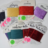 Rainbow Gallery Rayon, Perle Cotton + Metallic Needlepoint Thread Bundle