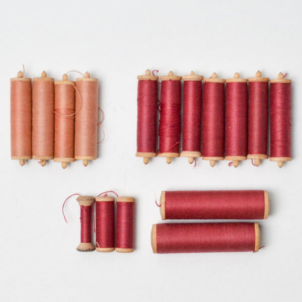 Pink + Red Thread Spool Bundle