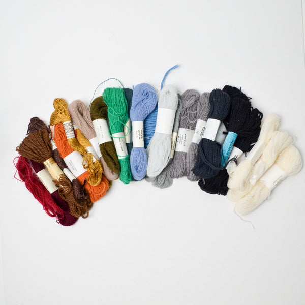 Rainbow Crewel Wool + Assorted Needlepoint Thread Bundle