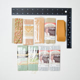 Gray, Brown + Green Bias Tape - Set of 9
