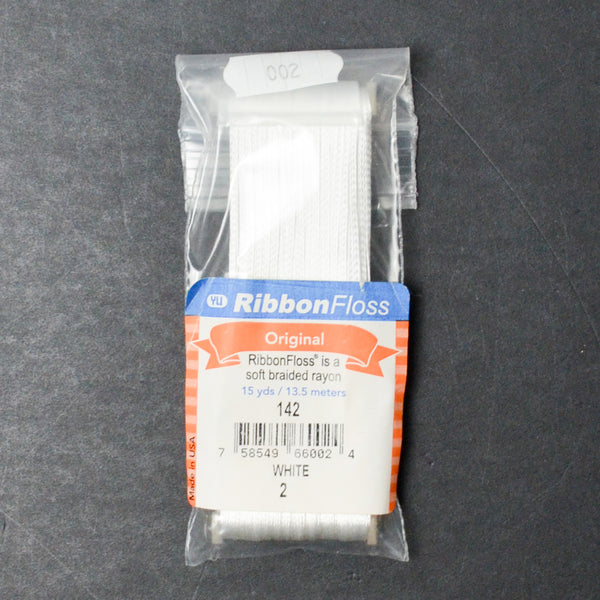 White 002 YLI Ribbon Floss Original - 1 Spool