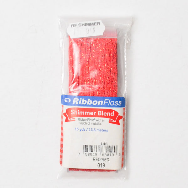 Red 019 YLI Ribbon Floss Shimmer Blend - 1 Spool