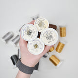 Robison-Anton Charcoal, Cloud, Penny + Brown Rayon Machine Embroidery Thread Bundle - 20 Spools