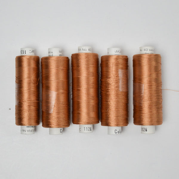Bronze 1126 Madeira Rayon Machine Embroidery Thread - 5 Spools
