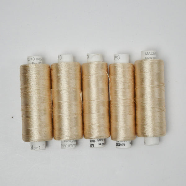 Off-White/Light Beige 1085 Madeira Rayon Machine Embroidery Thread - 5 Spools