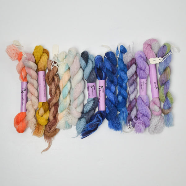 Colorful Variegated Needle Necessities French Wool Overdyed Bundle - 14 Skeins