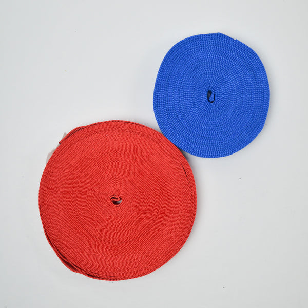 Red + Blue Nylon Webbing - 2 Rolls