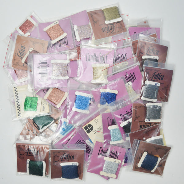 Colorful Metallic Caron Antica + Candlelight Needlepoint Thread Bundle