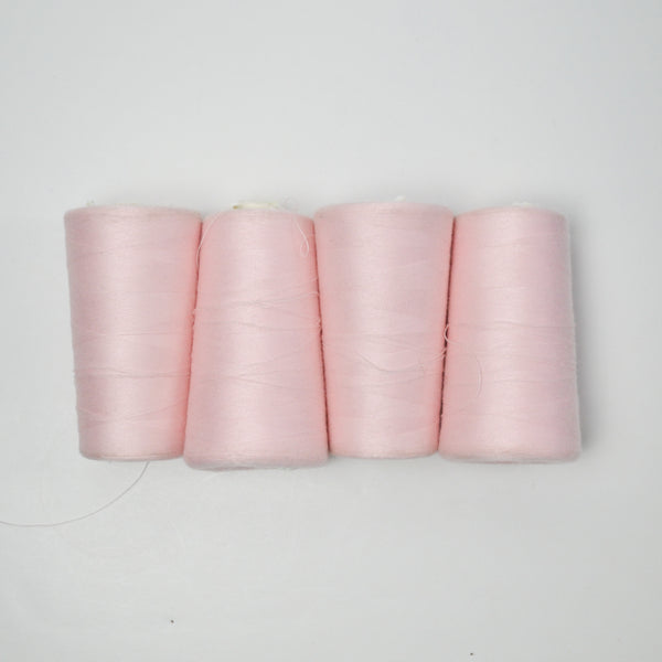 Pastel Pink Spun Polyester Thread Bundle - 4 Cones