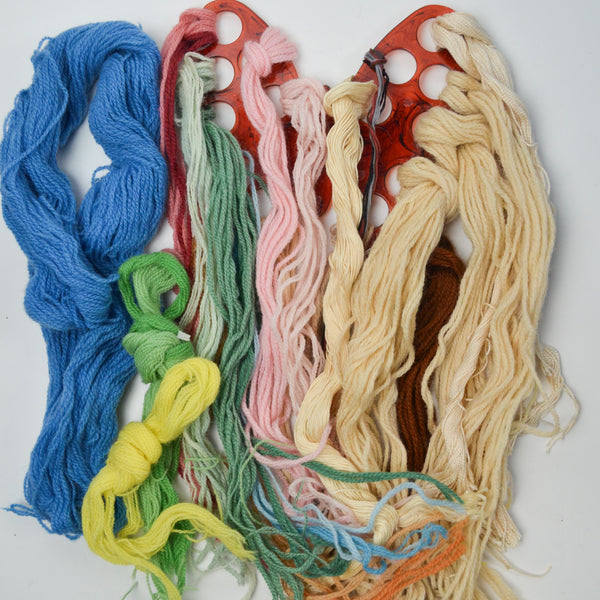 Crewel Wool + Needlepoint Yarn Bundle on Butterfly Thread Holder
