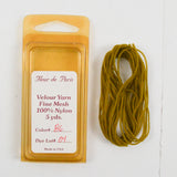 Dark Golden Yellow Fleur de Paris #86 Fine Mesh 100% Nylon Velour Yarn - 5 Yards