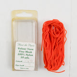Orange Fleur de Paris #146 Fine Mesh 100% Nylon Velour Yarn - 10 Yards