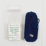 Dark Blue Fleur de Paris #304 Fine Mesh 100% Nylon Velour Yarn - 10 Yards