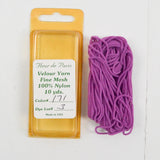 Vivid Pinkish Purple Fleur de Paris #171 Fine Mesh 100% Nylon Velour Yarn - 10 Yards