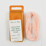 Light Pink Fleur de Paris #225 Fine Mesh 100% Nylon Velour Yarn - 10 Yards