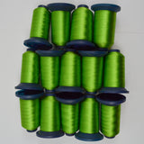 Ming Green 2322 Robison-Anton Rayon 40 wt. Machine Embroidery Thread - 14 Partial Spools