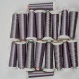 Gray 1040 Madeira 40 wt. Machine Embroidery Thread - 18 Partial Spools