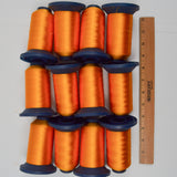 Orange Merit Gold 2463 Robison-Anton Rayon 40 wt. Machine Embroidery Thread - 12 Partial Spools