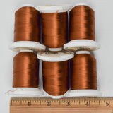 Chocolate 2227 Robison-Anton Rayon 40 wt. Machine Embroidery Thread - 6 Spools